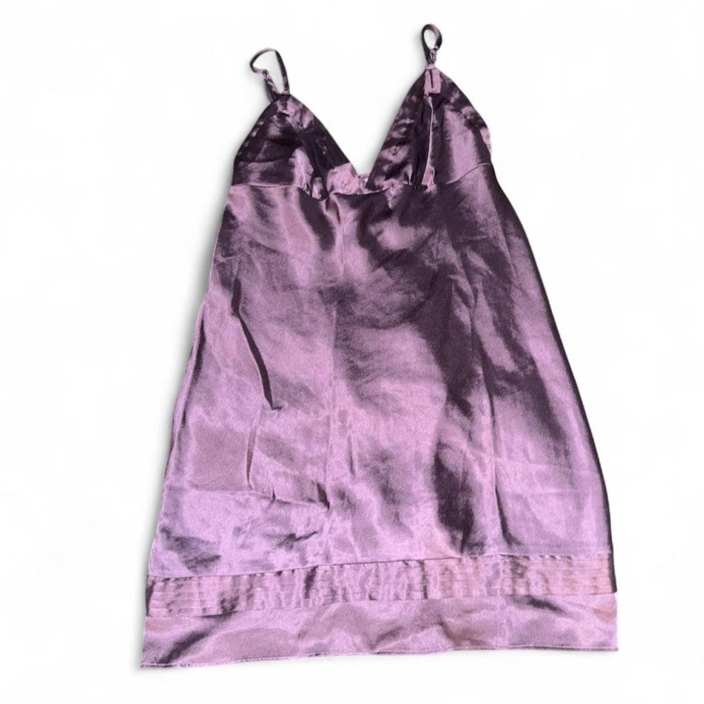 Victoria's Secret dark Lavender Satin Chemise